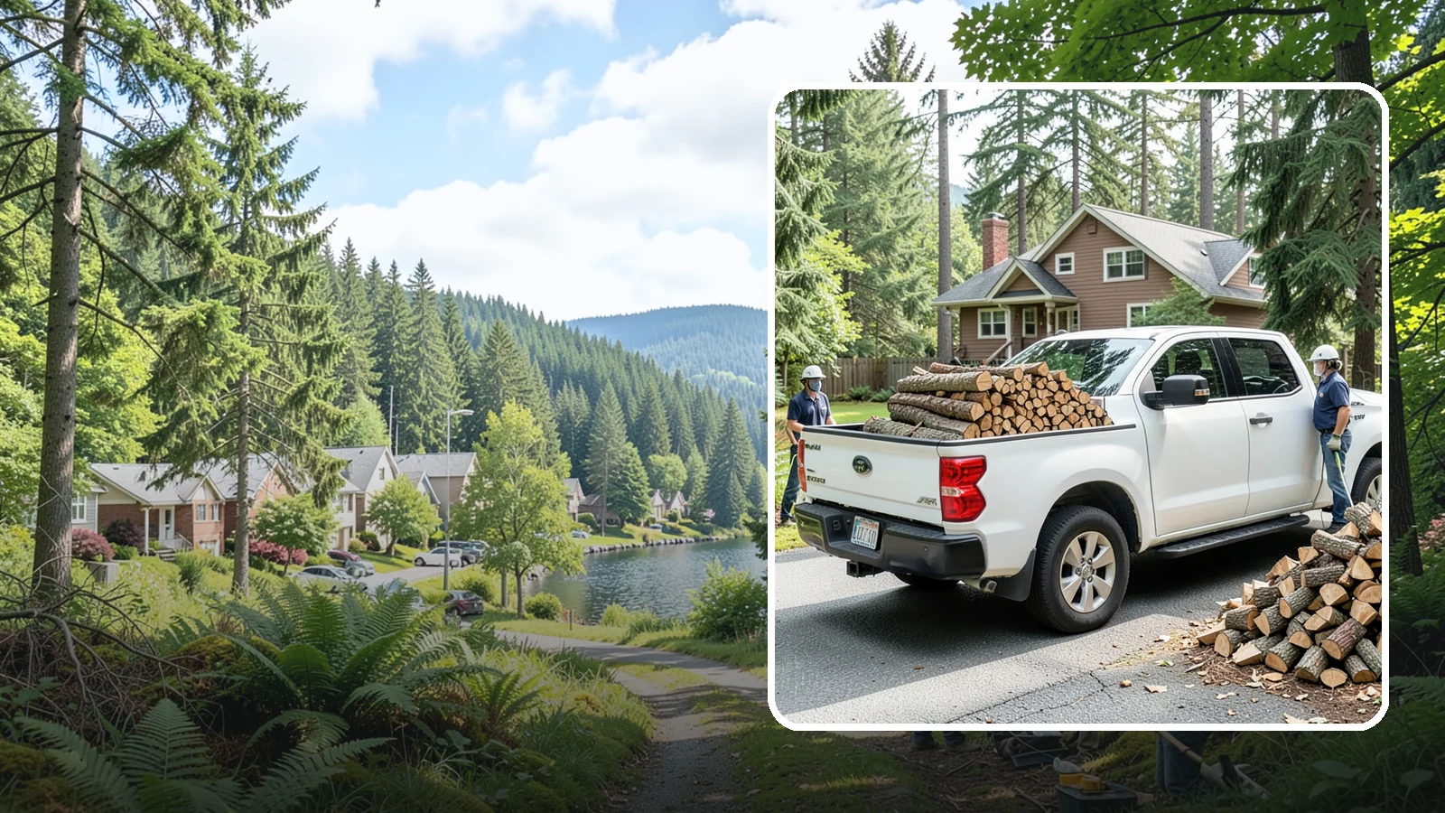 Contactless Delivery in Lake Forest Park, King County, WA - Firewood dropped at a pre-arranged spot with no in-person contact required.