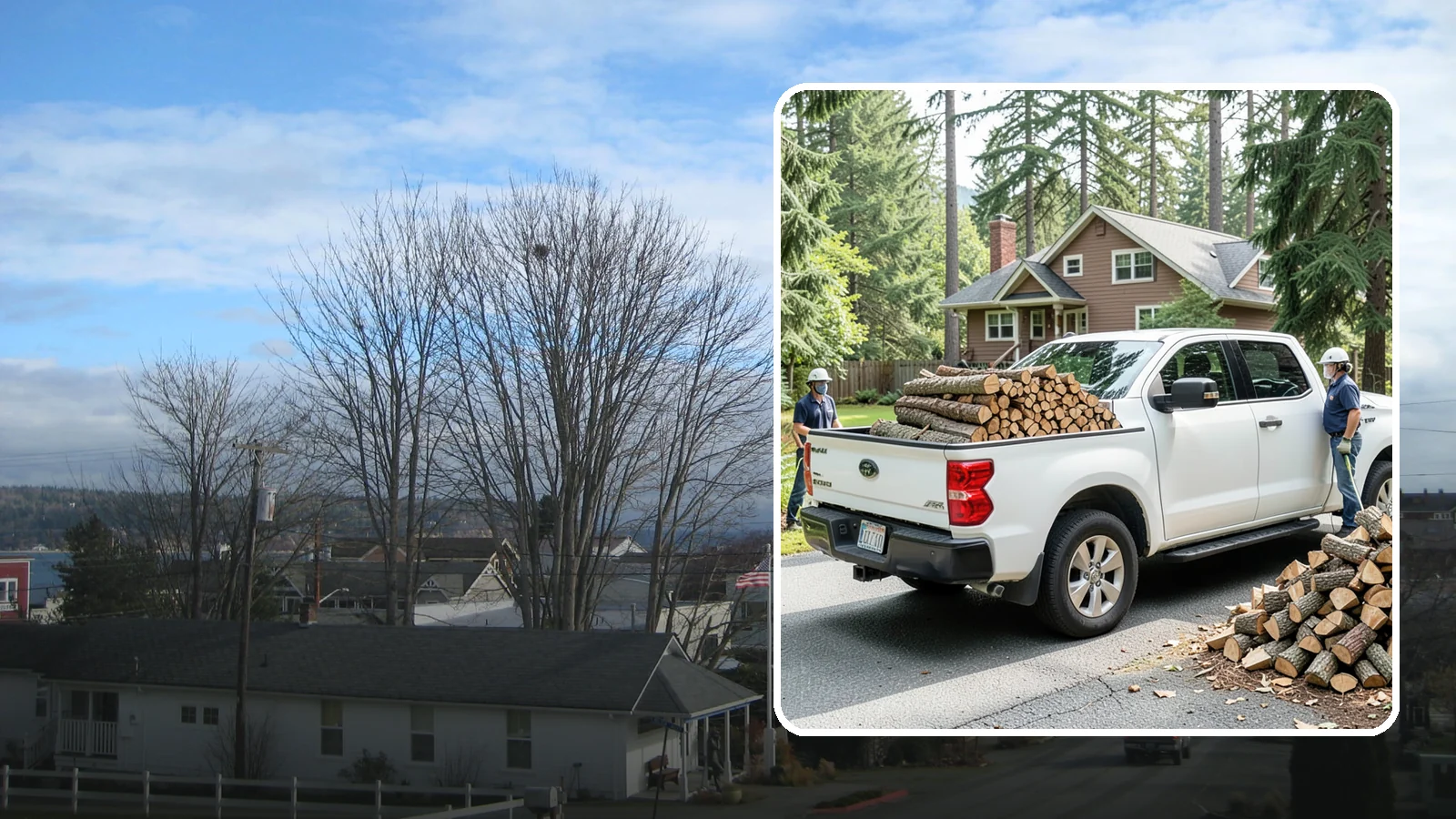 Contactless Delivery in Langley, Island County, WA - Firewood dropped at a pre-arranged spot with no in-person contact required.