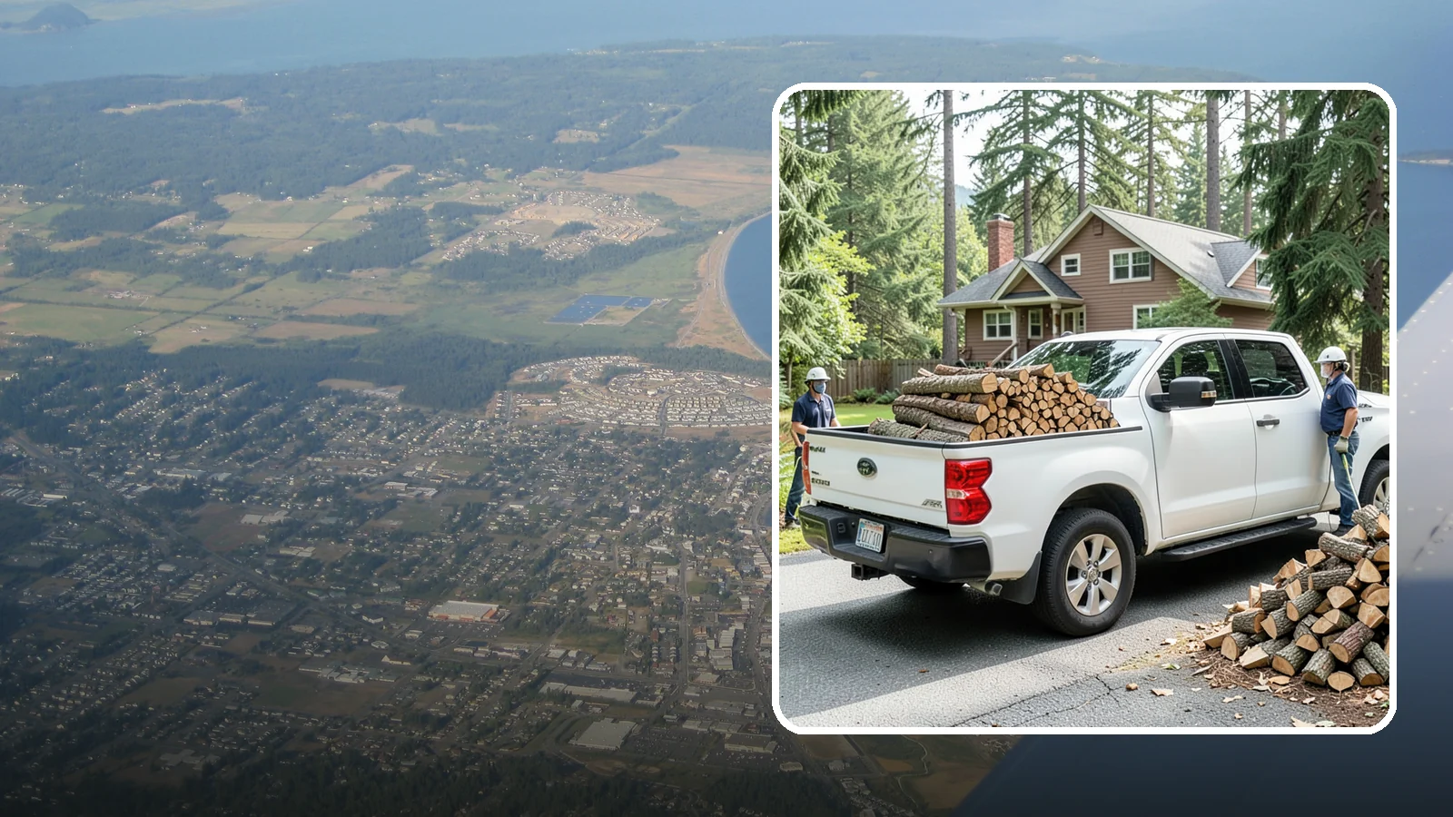 Contactless Delivery in Oak Harbor, Island County, WA - Firewood dropped at a pre-arranged spot with no in-person contact required.