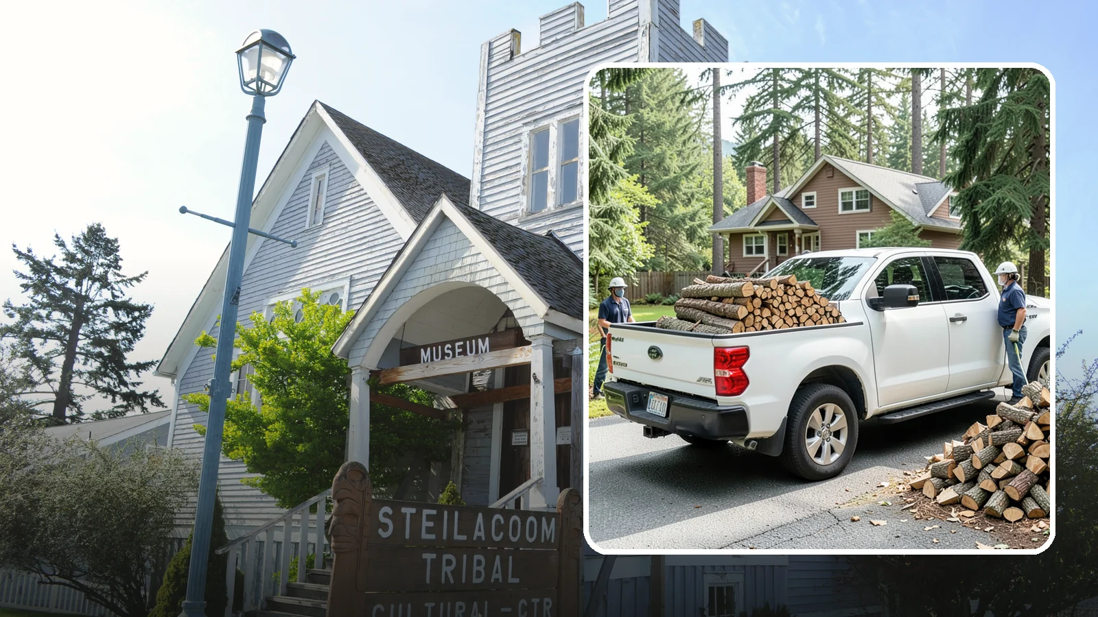Contactless Delivery in Steilacoom, Pierce County, WA - Firewood dropped at a pre-arranged spot with no in-person contact required.