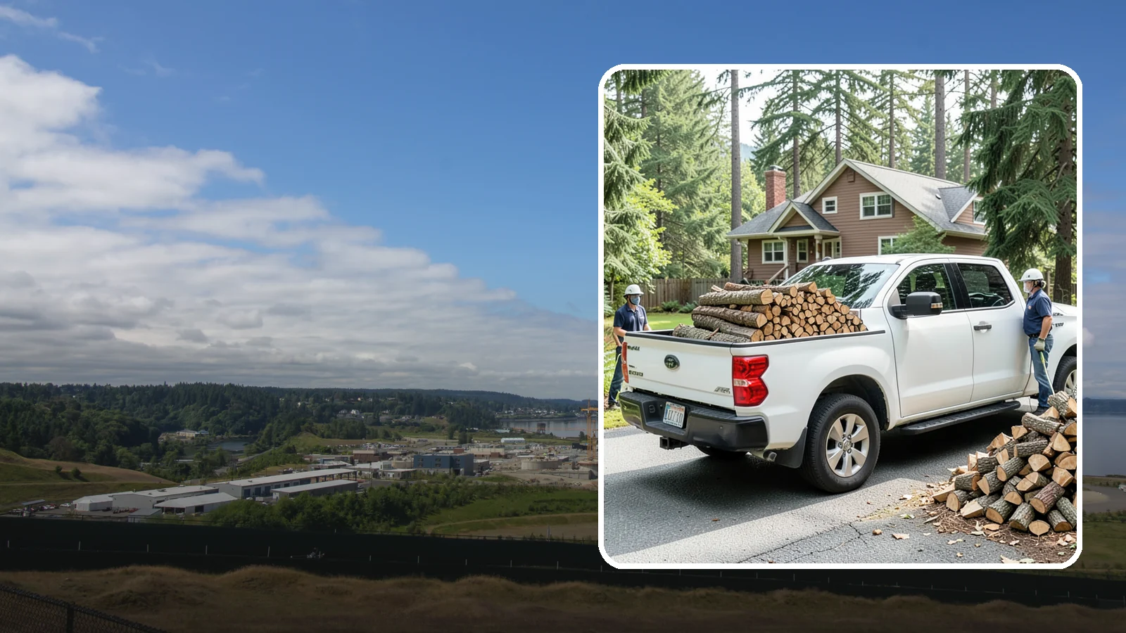 Contactless Delivery in University Place, Pierce County, WA - Firewood dropped at a pre-arranged spot with no in-person contact required.