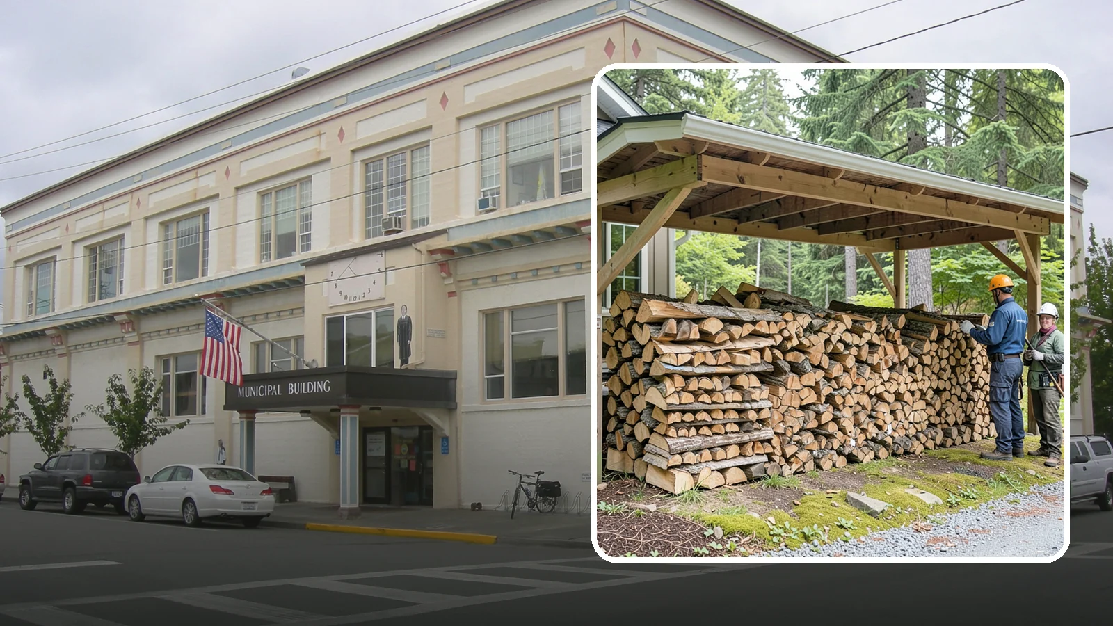 Covered Firewood Storage in Anacortes, Skagit County, WA - We create covered firewood storage that keeps your stack sheltered from rain while airflow finishes the seasoning.