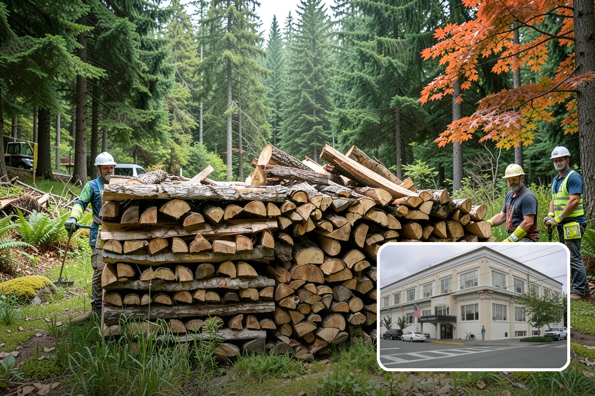 Covered Firewood Storage in Anacortes, Skagit County, WA - Shields wood from constant PNW rain and snow