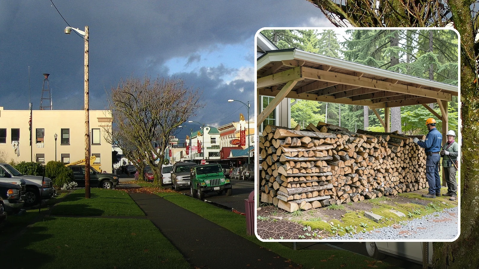 Covered Firewood Storage in Arlington, Snohomish County, WA - We create covered firewood storage that keeps your stack sheltered from rain while airflow finishes the seasoning.