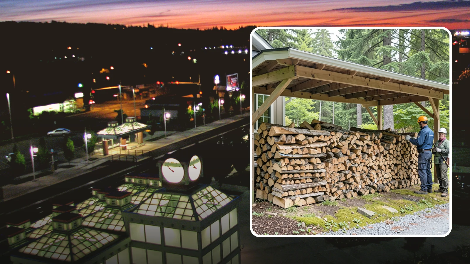 Covered Firewood Storage in Auburn, King County, WA - We create covered firewood storage that keeps your stack sheltered from rain while airflow finishes the seasoning.
