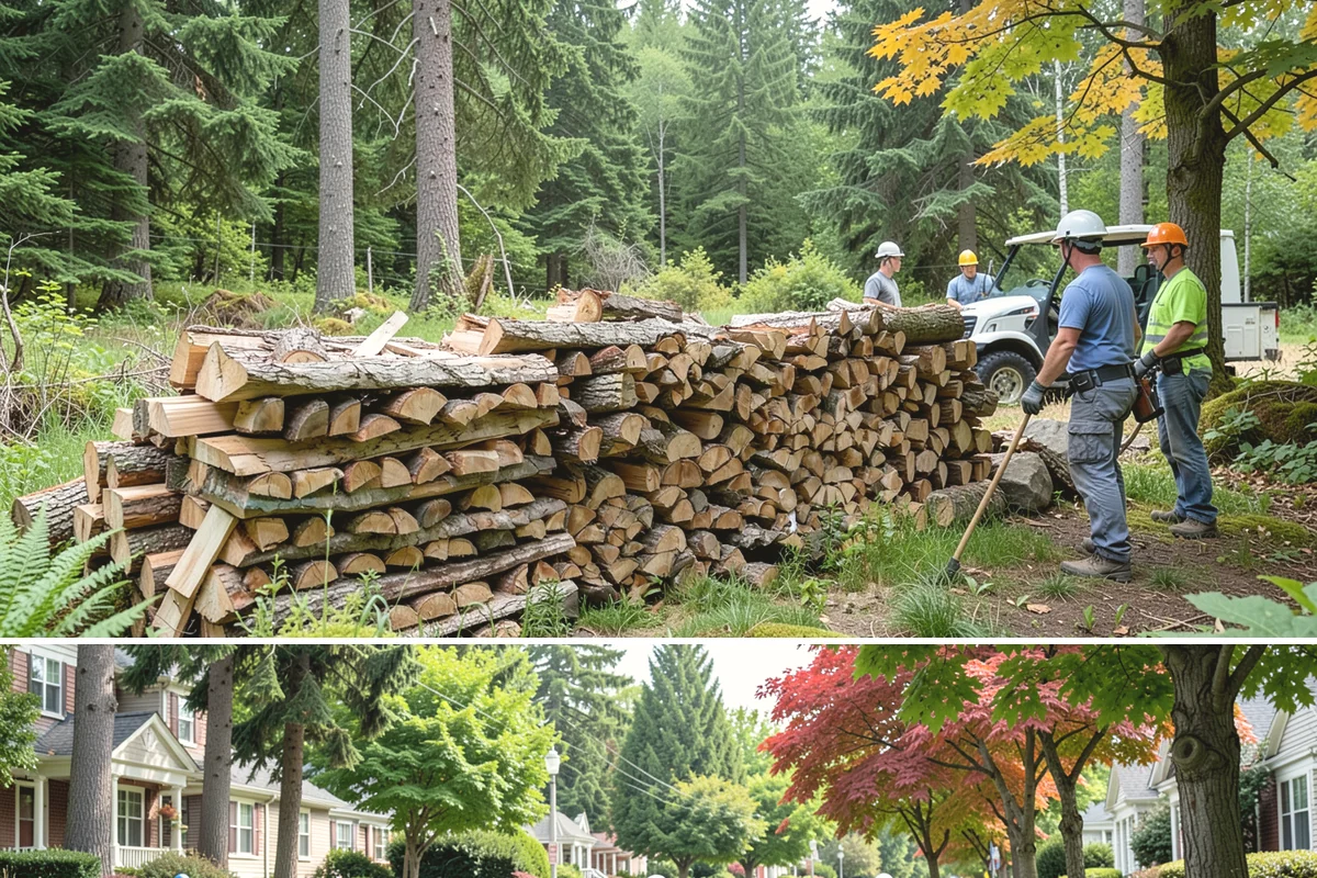 Covered Firewood Storage in Beaux Arts Village, King County, WA - Put covered storage in place before the fall rains to protect summer-seasoned wood.