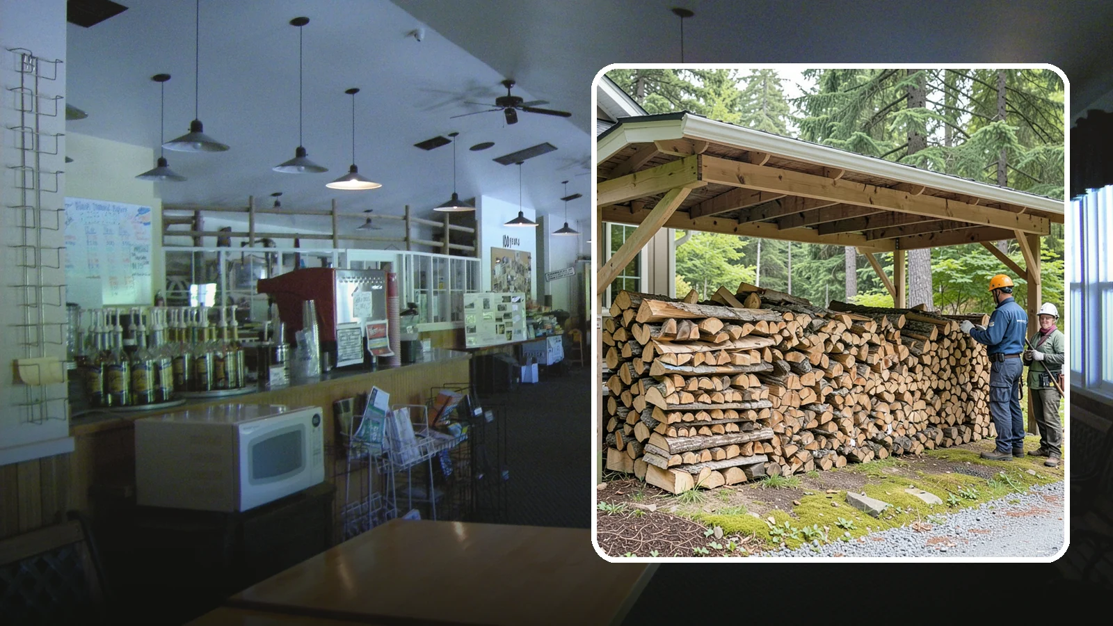 Covered Firewood Storage in Black Diamond, King County, WA - We create covered firewood storage that keeps your stack sheltered from rain while airflow finishes the seasoning.
