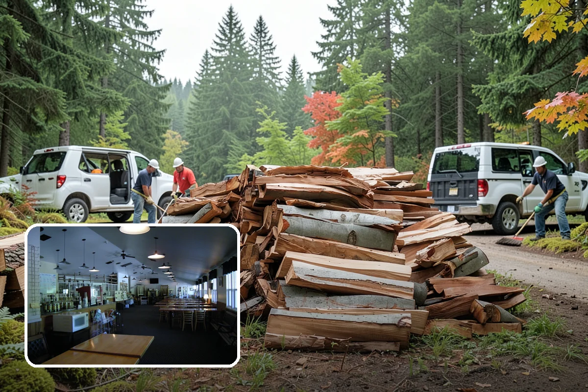 Covered Firewood Storage in Black Diamond, King County, WA - Shields wood from constant PNW rain and snow