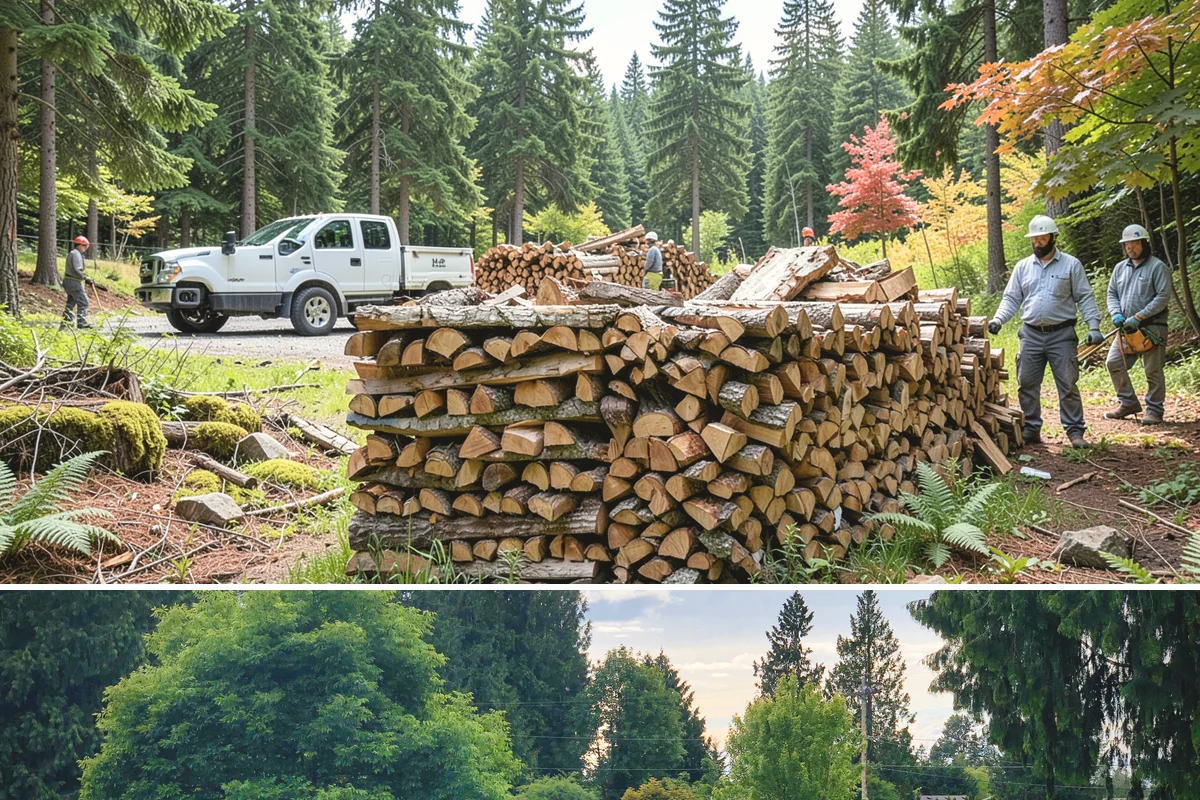 Covered Firewood Storage in Bonney Lake, Pierce County, WA - Put covered storage in place before the fall rains to protect summer-seasoned wood.