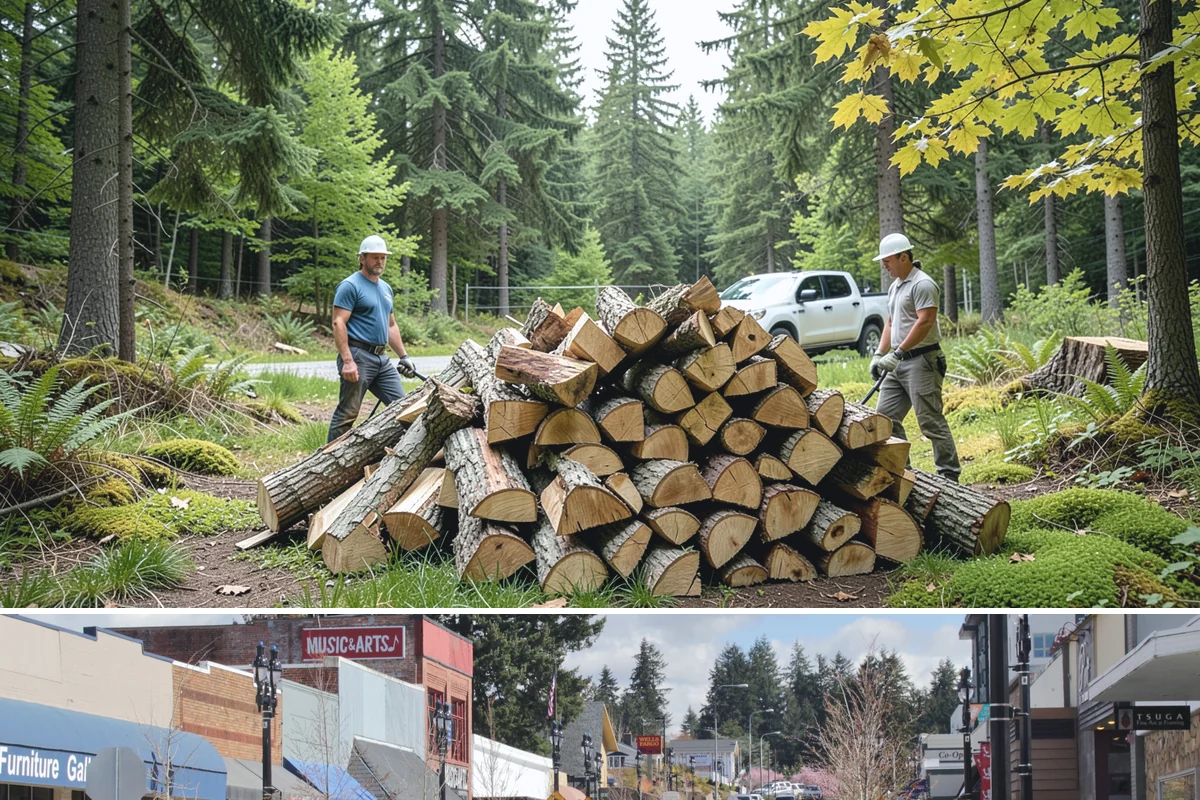 Covered Firewood Storage in Bothell, King County, WA - Put covered storage in place before the fall rains to protect summer-seasoned wood.