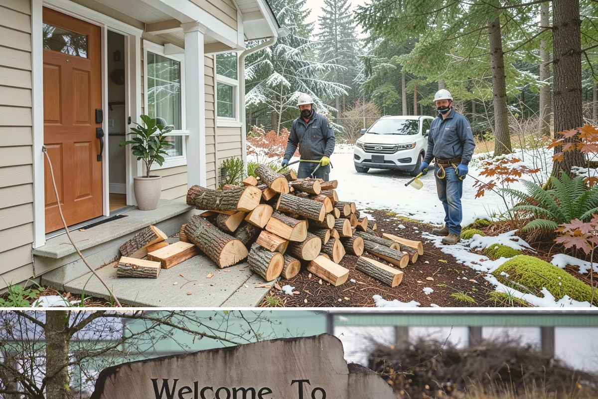 Covered Firewood Storage in Buckley, Pierce County, WA - Put covered storage in place before the fall rains to protect summer-seasoned wood.
