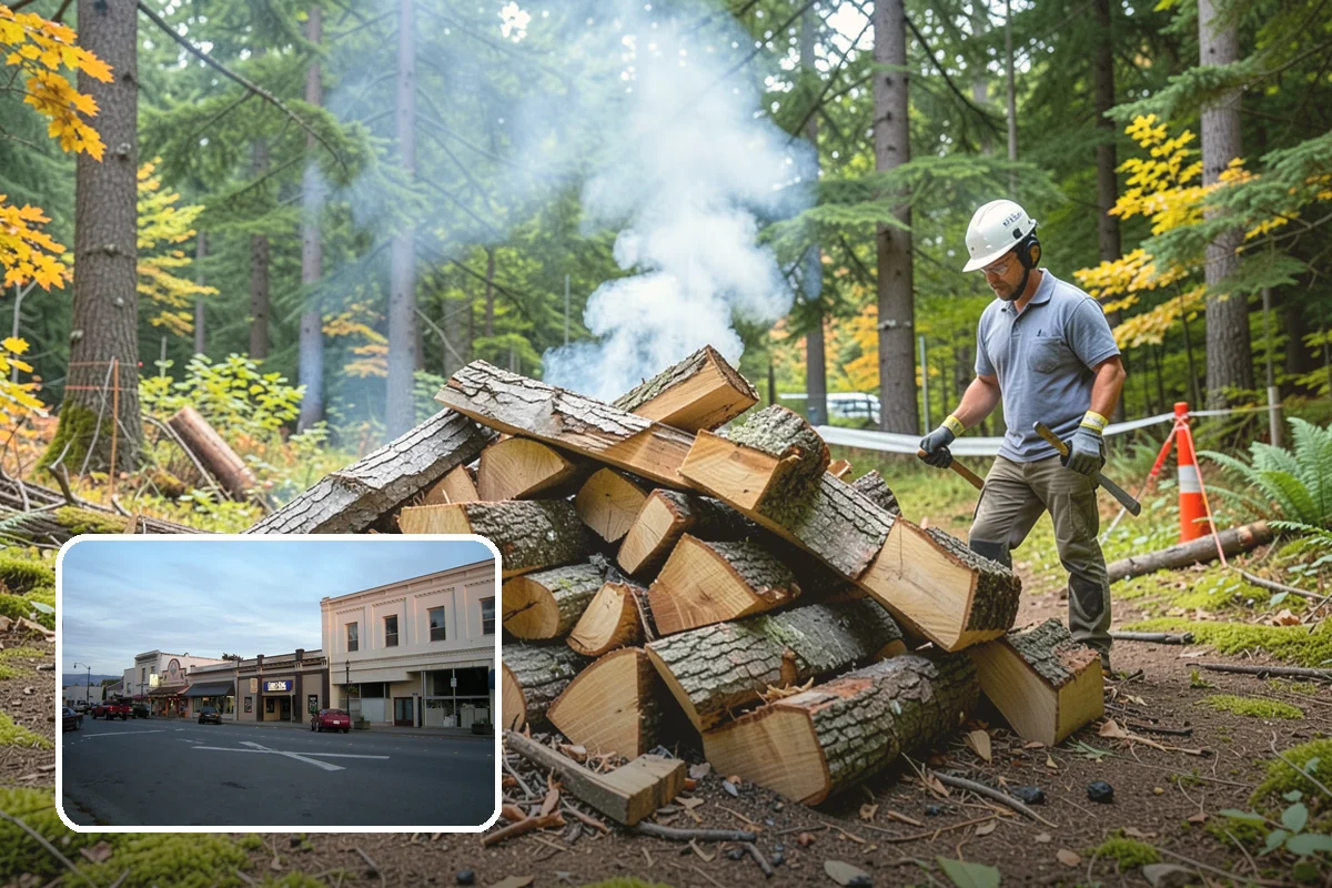 Covered Firewood Storage in Burlington, Skagit County, WA - Shields wood from constant PNW rain and snow