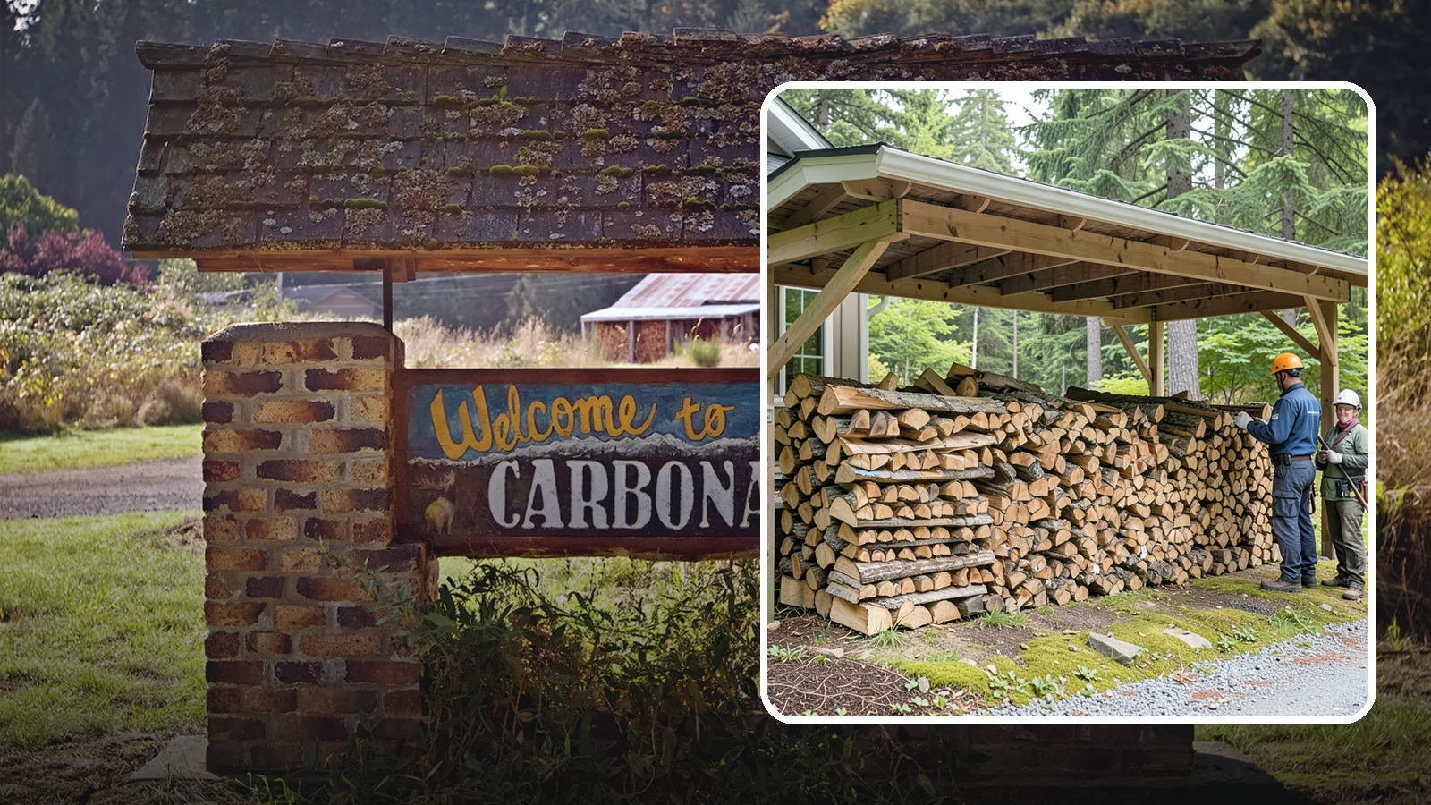 Covered Firewood Storage in Carbonado, Pierce County, WA - We create covered firewood storage that keeps your stack sheltered from rain while airflow finishes the seasoning.