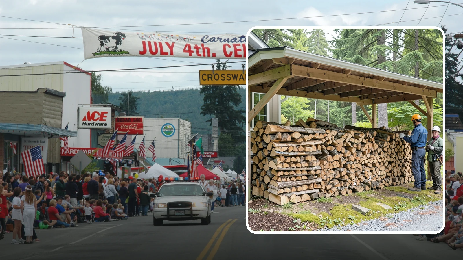 Covered Firewood Storage in Carnation, King County, WA - We create covered firewood storage that keeps your stack sheltered from rain while airflow finishes the seasoning.
