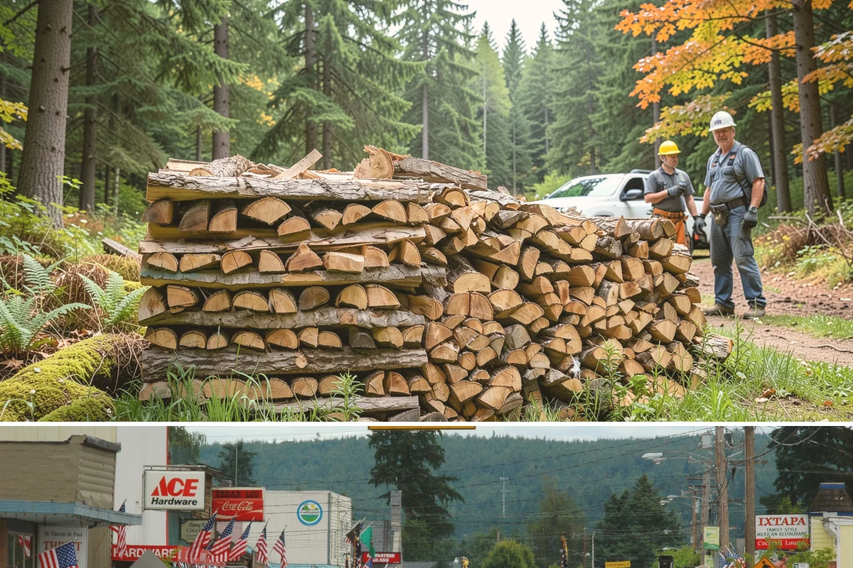 Covered Firewood Storage in Carnation, King County, WA - Put covered storage in place before the fall rains to protect summer-seasoned wood.