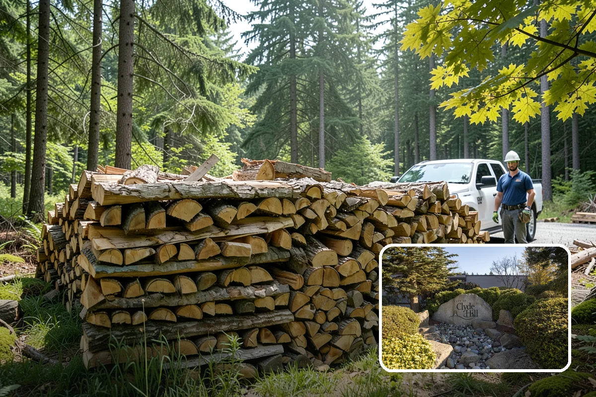 Covered Firewood Storage in Clyde Hill, King County, WA - Shields wood from constant PNW rain and snow