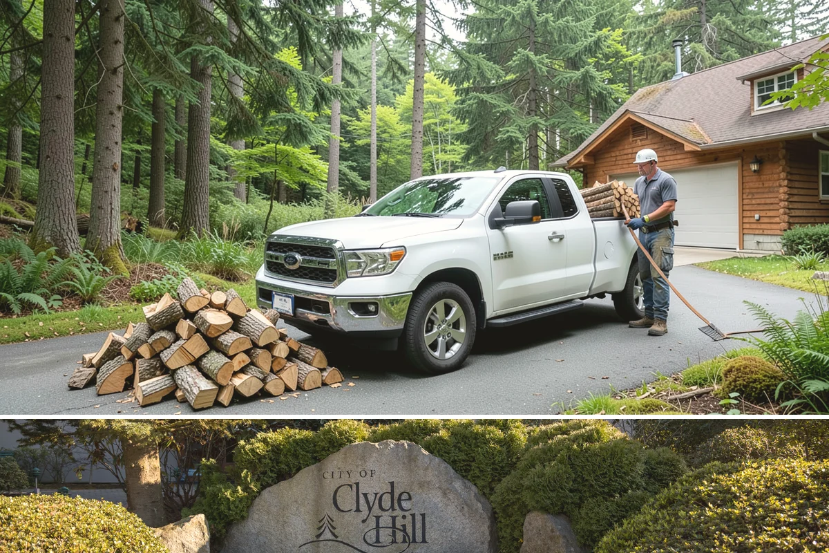 Covered Firewood Storage in Clyde Hill, King County, WA - Put covered storage in place before the fall rains to protect summer-seasoned wood.
