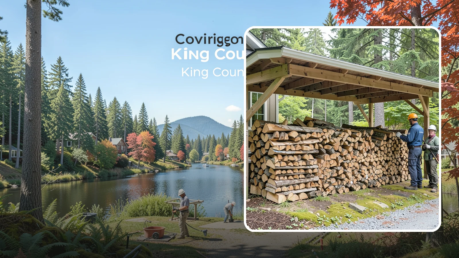 Covered Firewood Storage in Covington, King County, WA - We create covered firewood storage that keeps your stack sheltered from rain while airflow finishes the seasoning.