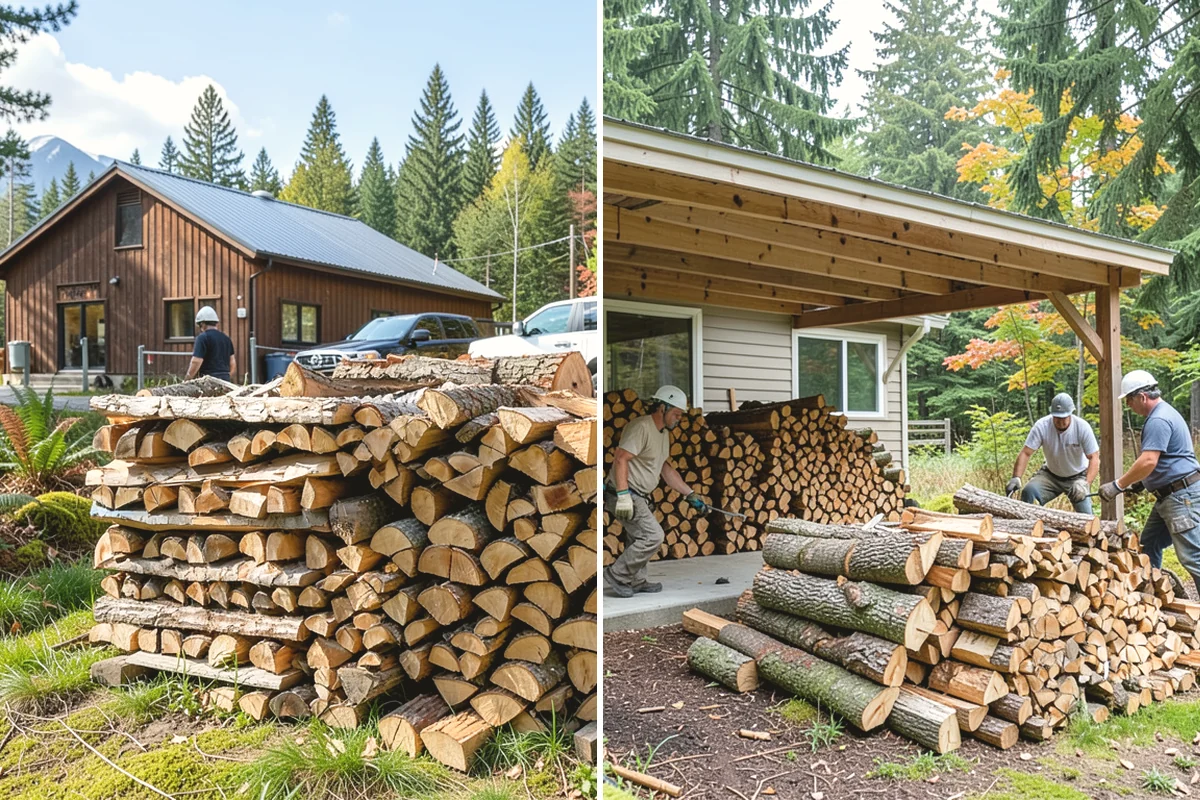 Covered Firewood Storage in Covington, King County, WA - Identify a sheltered, well-drained location