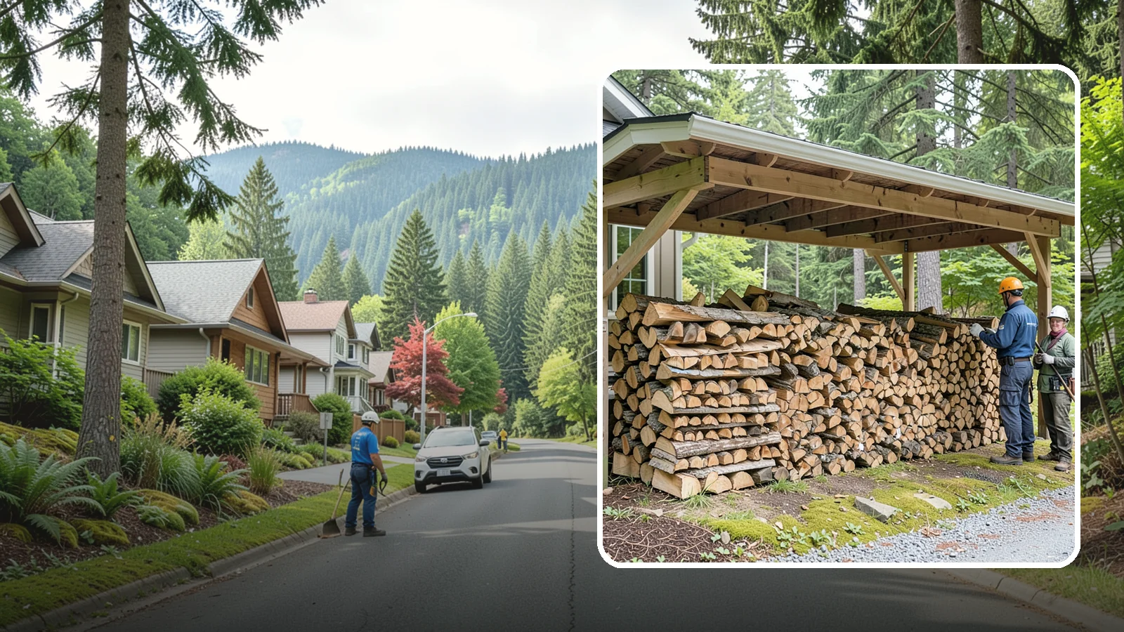 Covered Firewood Storage in Darrington, Snohomish County, WA - We create covered firewood storage that keeps your stack sheltered from rain while airflow finishes the seasoning.