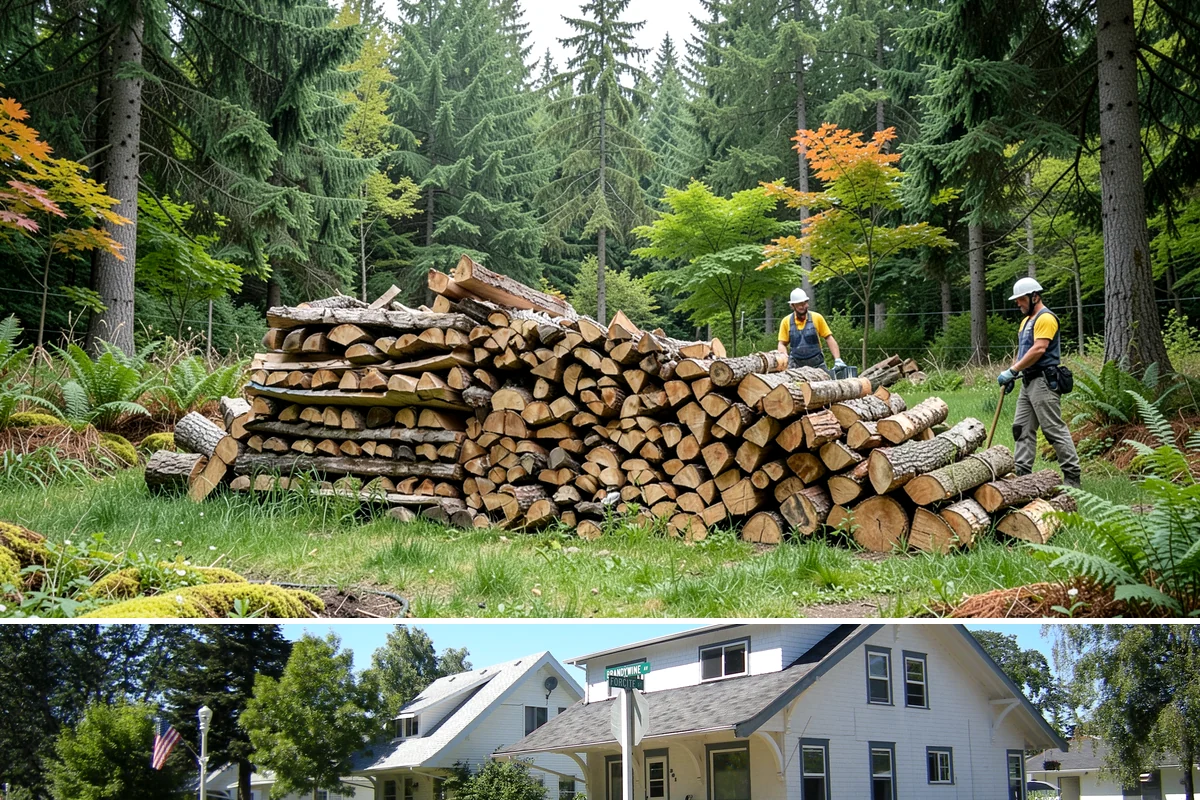 Covered Firewood Storage in DuPont, Pierce County, WA - Put covered storage in place before the fall rains to protect summer-seasoned wood.