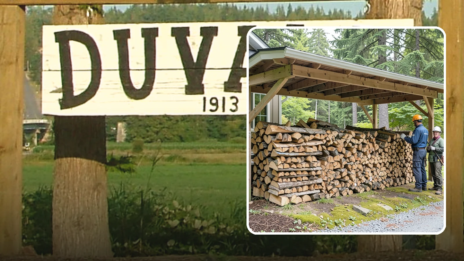 Covered Firewood Storage in Duvall, King County, WA - We create covered firewood storage that keeps your stack sheltered from rain while airflow finishes the seasoning.