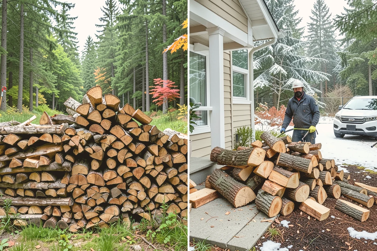 Covered Firewood Storage in Eatonville, Pierce County, WA - Identify a sheltered, well-drained location