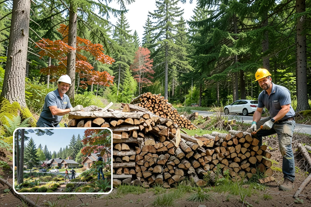 Covered Firewood Storage in Edgewood, WA - Shields wood from constant PNW rain and snow