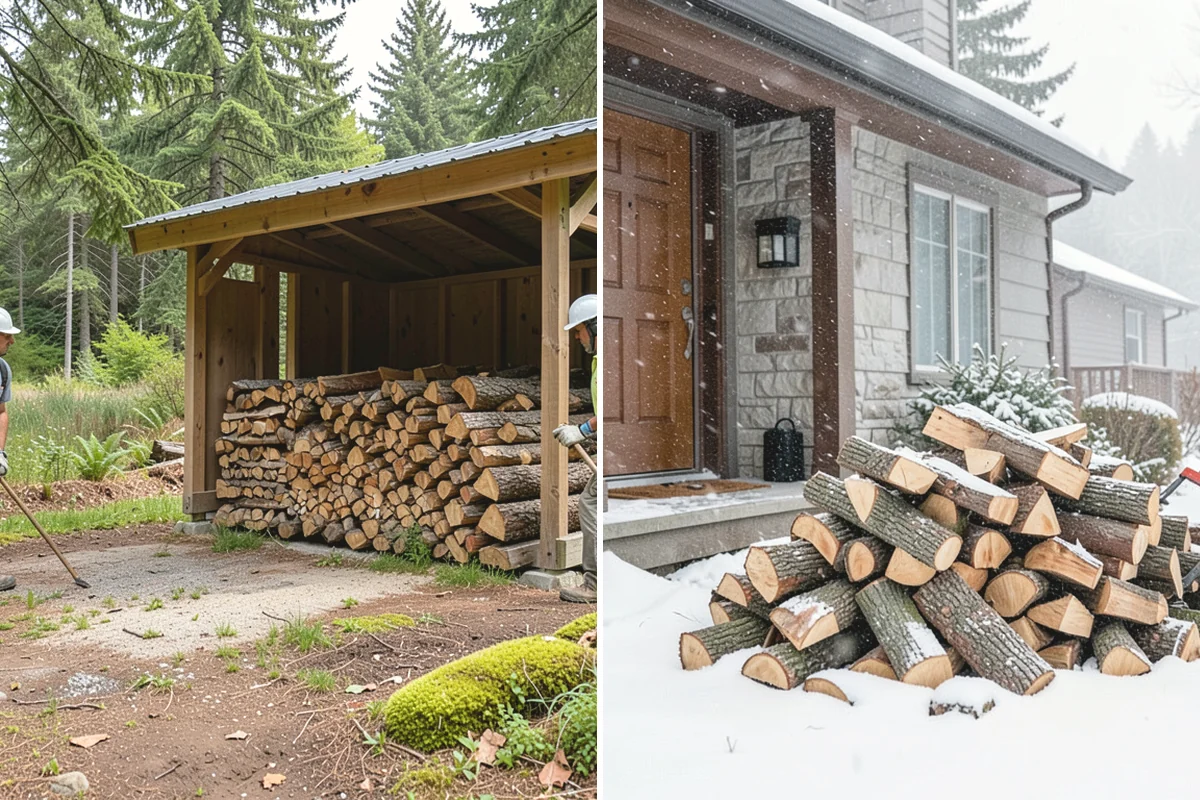 Covered Firewood Storage in Edgewood, WA - Identify a sheltered, well-drained location