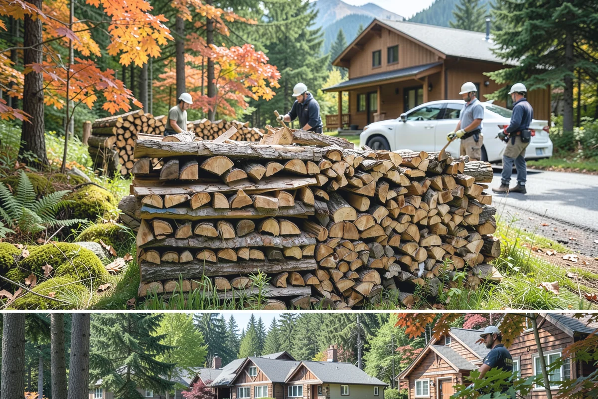 Covered Firewood Storage in Edgewood, WA - Put covered storage in place before the fall rains to protect summer-seasoned wood.