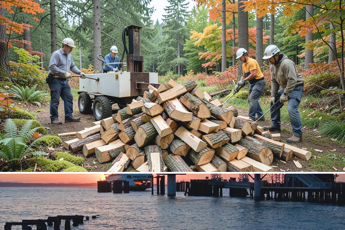 Covered Firewood Storage in Edmonds, Snohomish County, WA - Put covered storage in place before the fall rains to protect summer-seasoned wood.