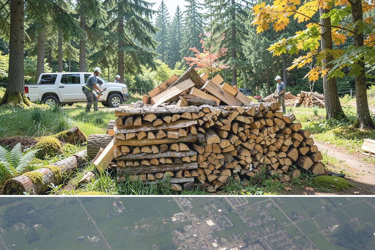 Covered Firewood Storage in Enumclaw, King County, WA - Put covered storage in place before the fall rains to protect summer-seasoned wood.