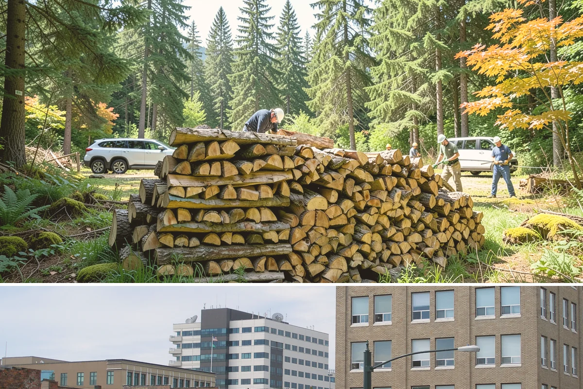 Covered Firewood Storage in Everett, Snohomish County, WA - Put covered storage in place before the fall rains to protect summer-seasoned wood.