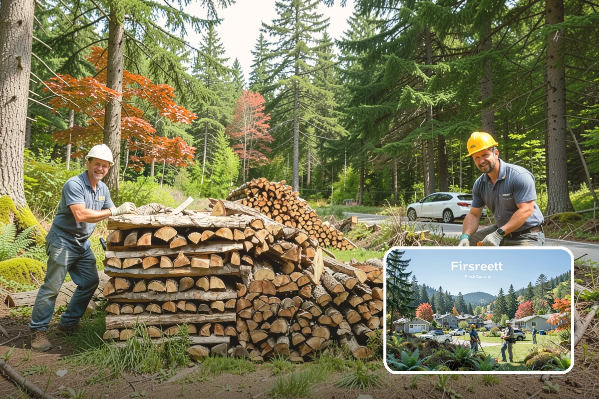 Covered Firewood Storage in Fircrest, Pierce County, WA - Shields wood from constant PNW rain and snow