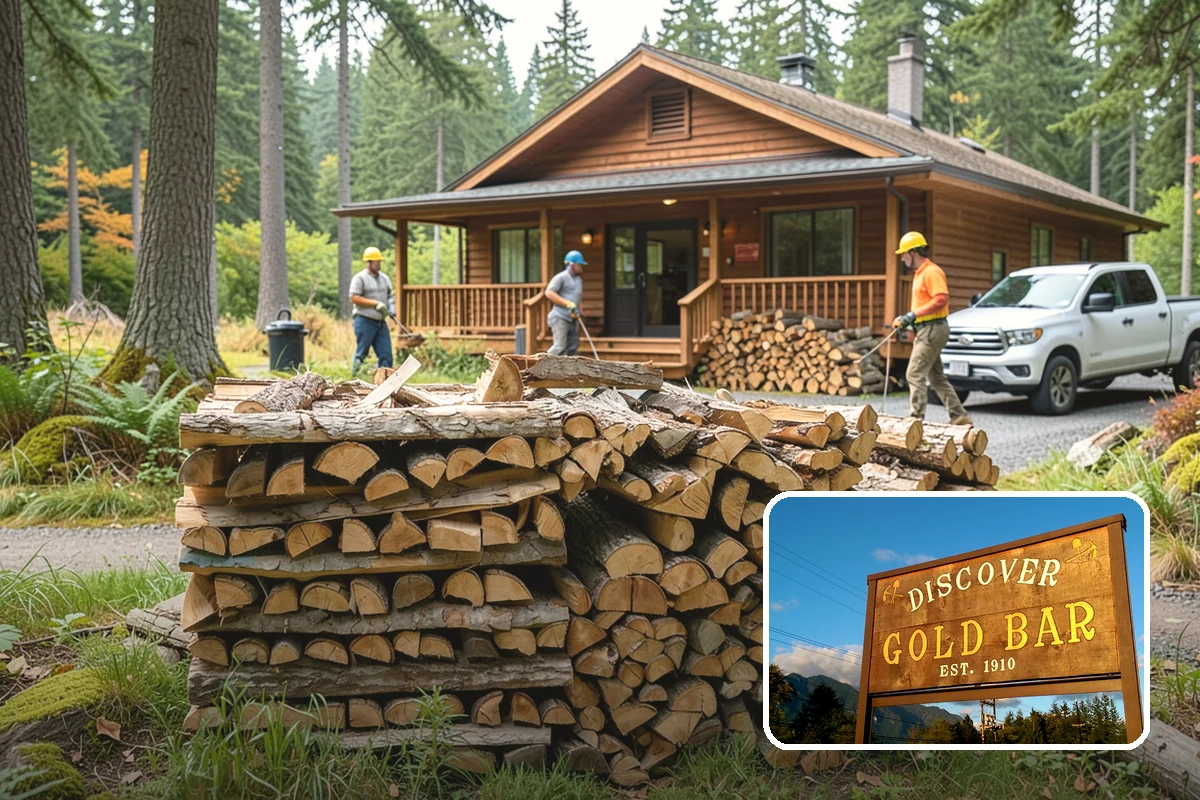 Covered Firewood Storage in Gold Bar, Snohomish County, WA - Shields wood from constant PNW rain and snow