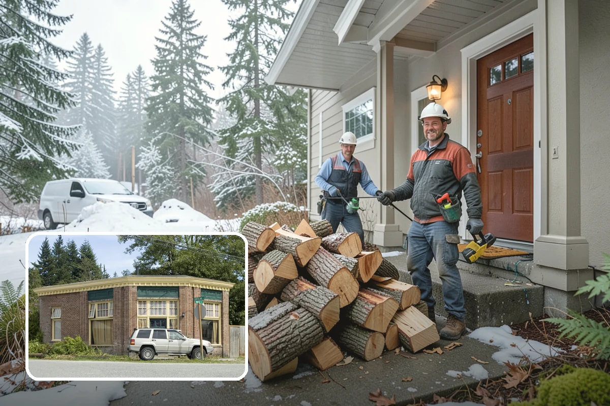Covered Firewood Storage in Hamilton, Skagit County, WA - Shields wood from constant PNW rain and snow