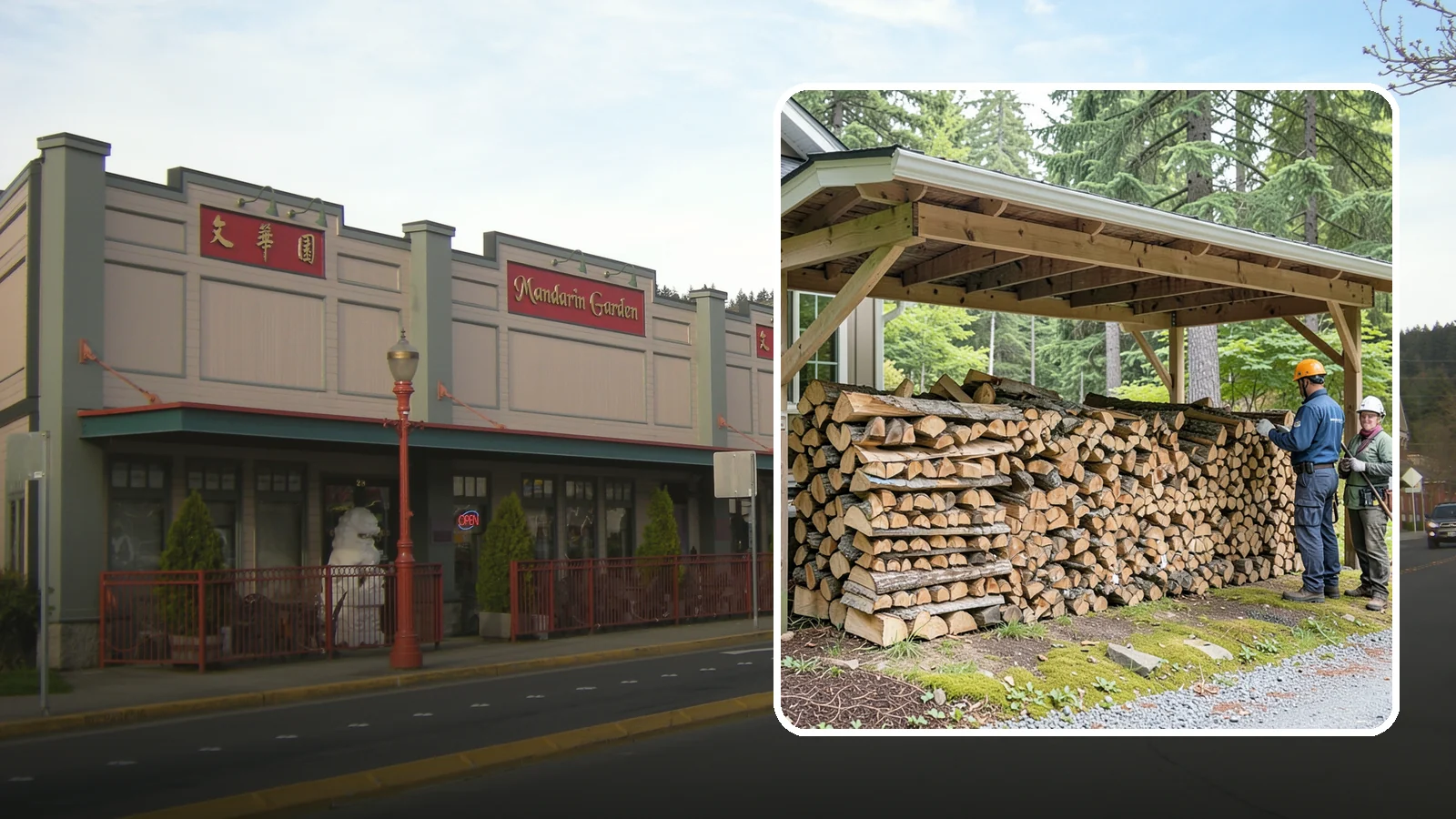 Covered Firewood Storage in Issaquah, King County, WA - We create covered firewood storage that keeps your stack sheltered from rain while airflow finishes the seasoning.