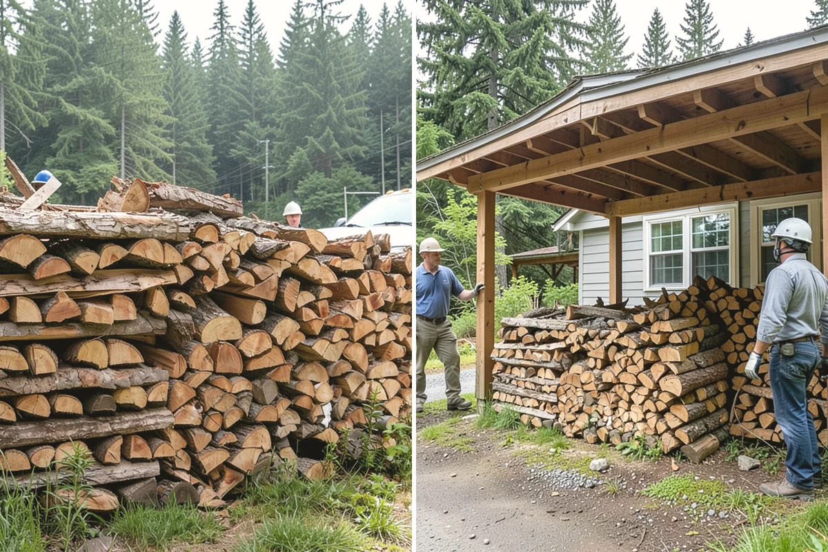 Covered Firewood Storage in Issaquah, King County, WA - Identify a sheltered, well-drained location