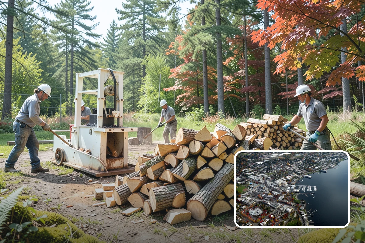 Covered Firewood Storage in Kirkland, King County, WA - Shields wood from constant PNW rain and snow