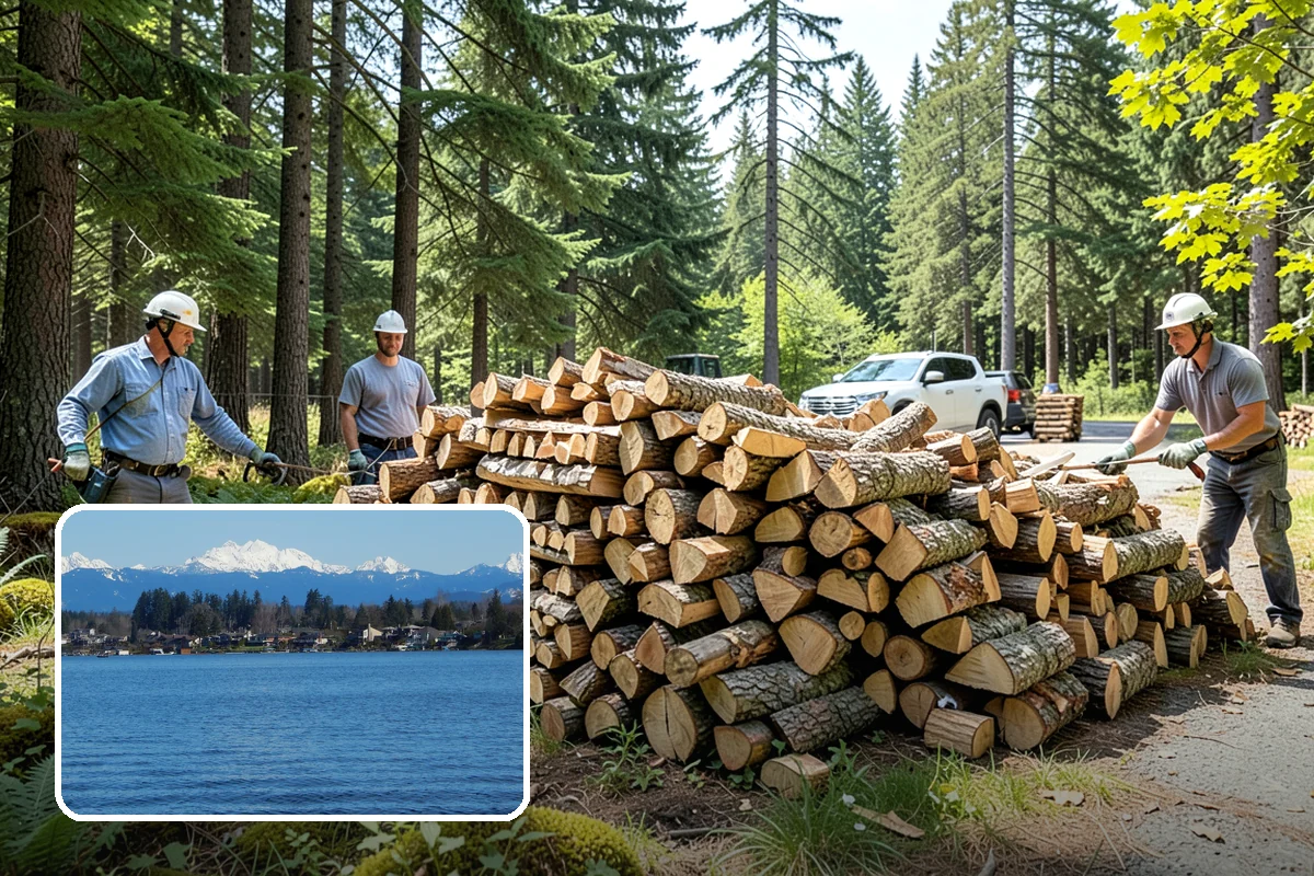 Covered Firewood Storage in Lake Stevens, Snohomish County, WA - Shields wood from constant PNW rain and snow