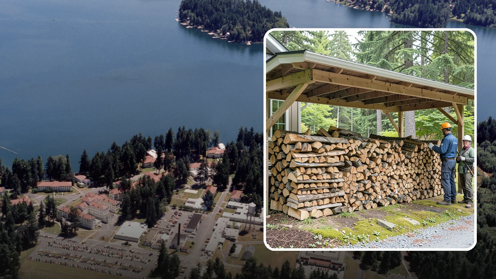 Covered Firewood Storage in Lakewood, Pierce County, WA - We create covered firewood storage that keeps your stack sheltered from rain while airflow finishes the seasoning.