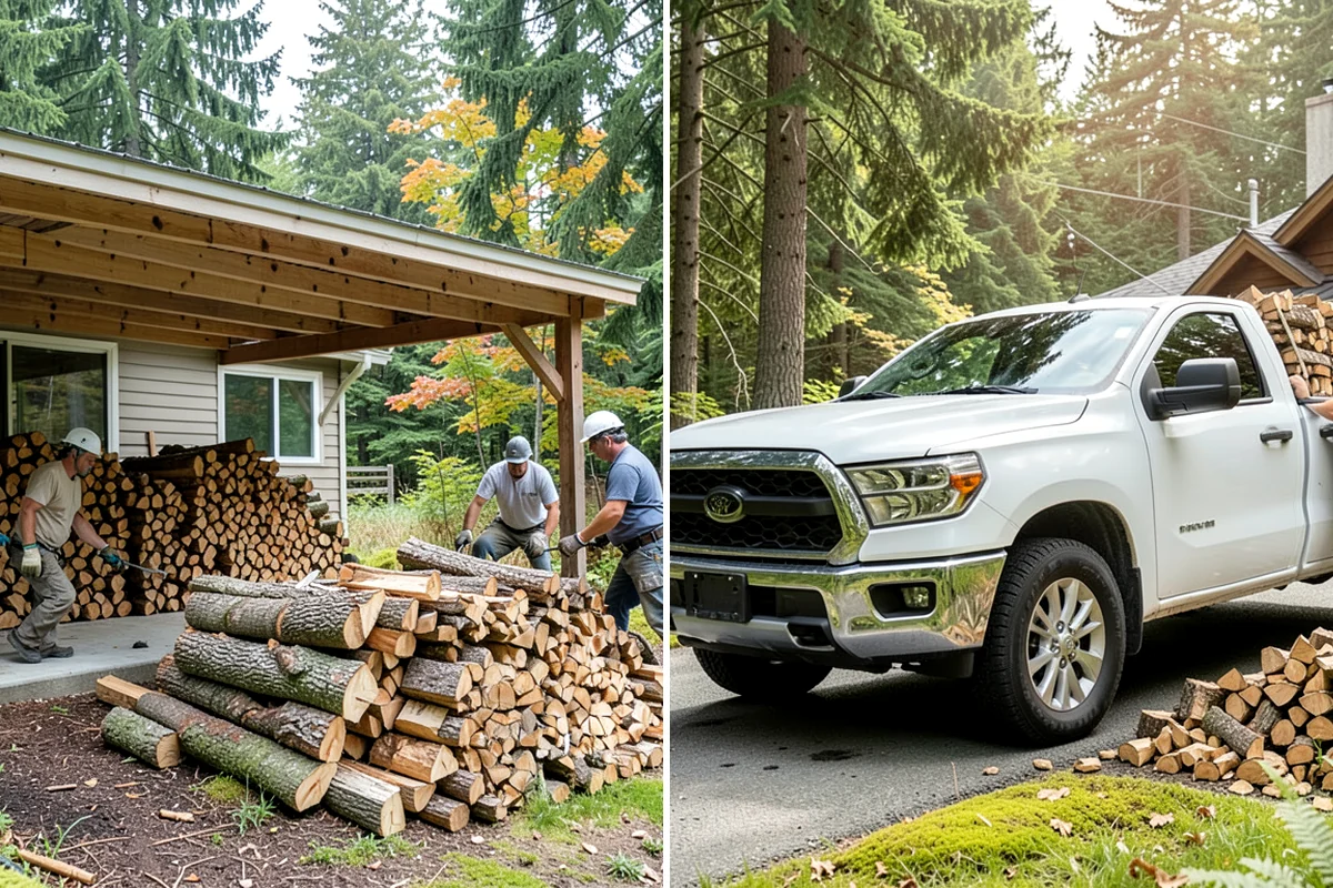 Covered Firewood Storage in Lakewood, Pierce County, WA - Identify a sheltered, well-drained location