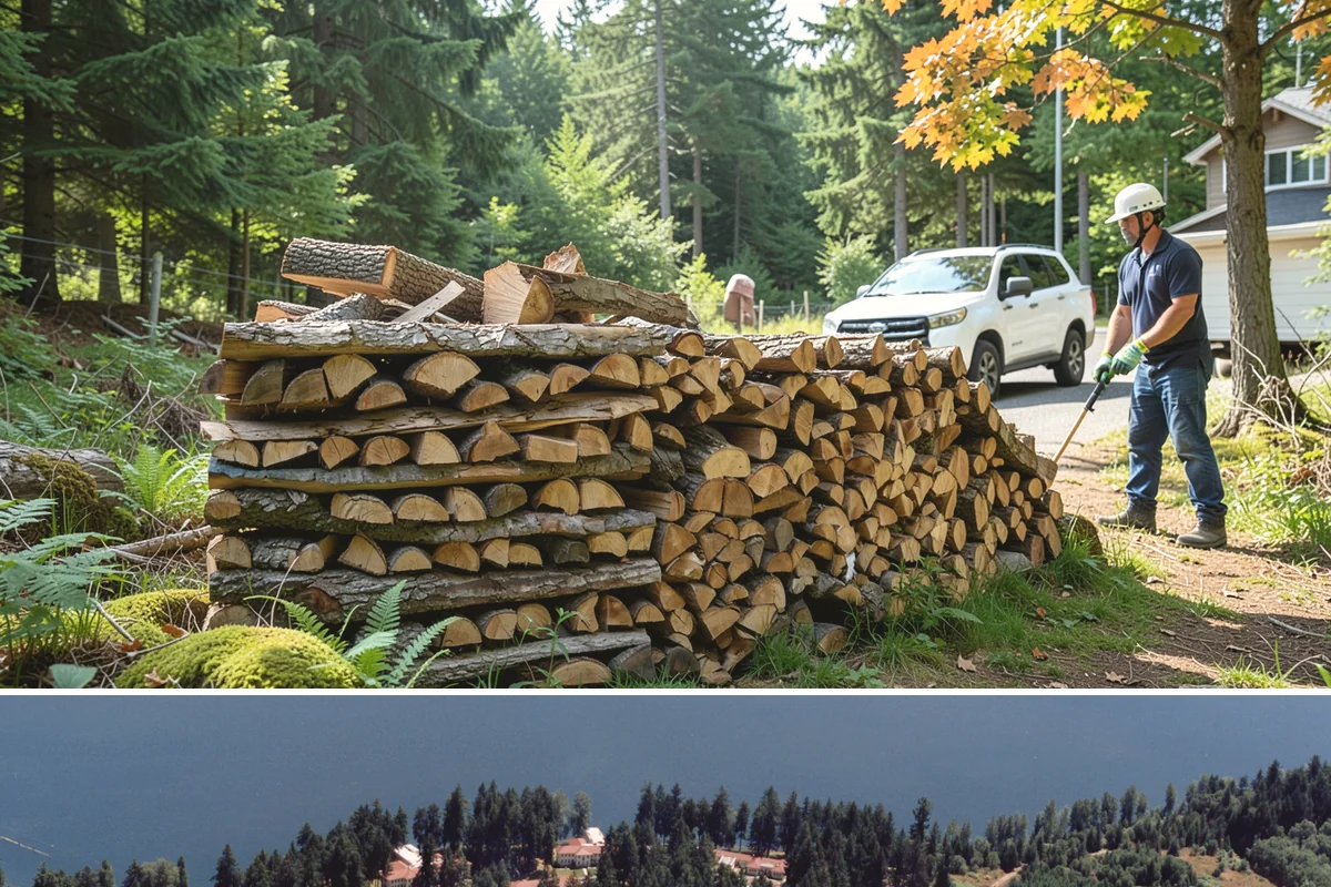 Covered Firewood Storage in Lakewood, Pierce County, WA - Put covered storage in place before the fall rains to protect summer-seasoned wood.