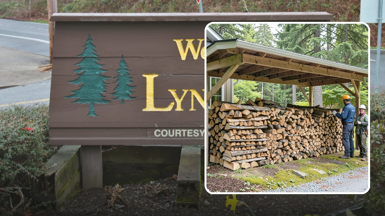 Covered Firewood Storage in Lynnwood, Snohomish County, WA - We create covered firewood storage that keeps your stack sheltered from rain while airflow finishes the seasoning.
