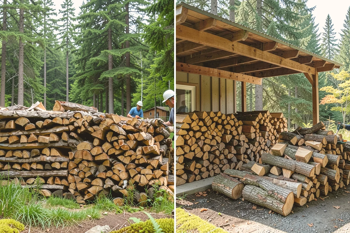 Covered Firewood Storage in Lynnwood, Snohomish County, WA - Identify a sheltered, well-drained location