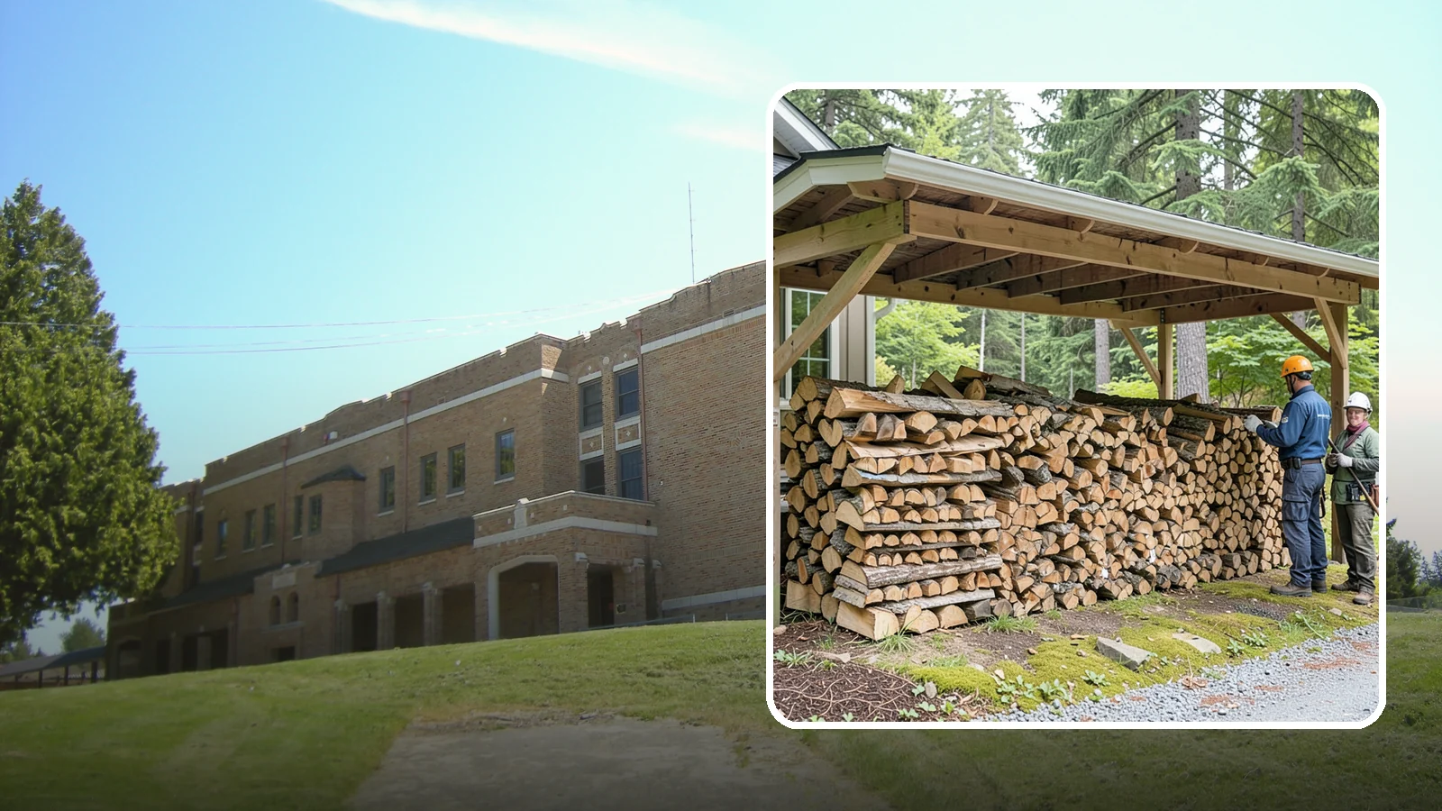 Covered Firewood Storage in Maple Valley, King County, WA - We create covered firewood storage that keeps your stack sheltered from rain while airflow finishes the seasoning.