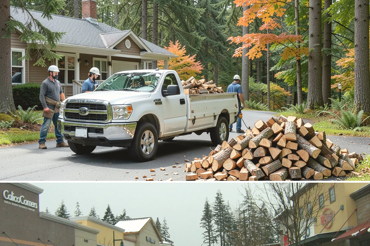 Covered Firewood Storage in Mill Creek, Snohomish County, WA - Put covered storage in place before the fall rains to protect summer-seasoned wood.