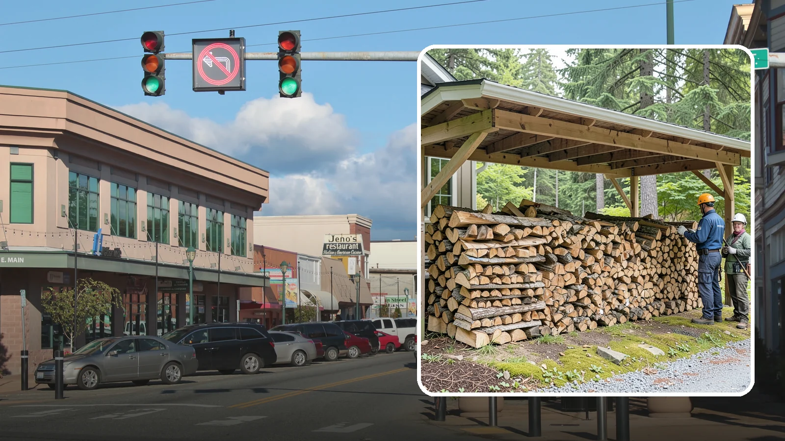 Covered Firewood Storage in Monroe, Snohomish County, WA - We create covered firewood storage that keeps your stack sheltered from rain while airflow finishes the seasoning.
