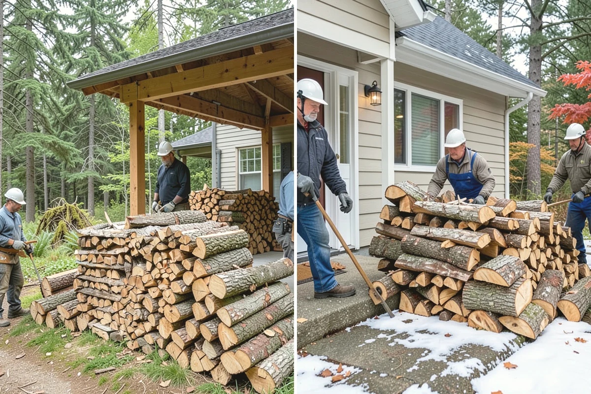 Covered Firewood Storage in Monroe, Snohomish County, WA - Identify a sheltered, well-drained location