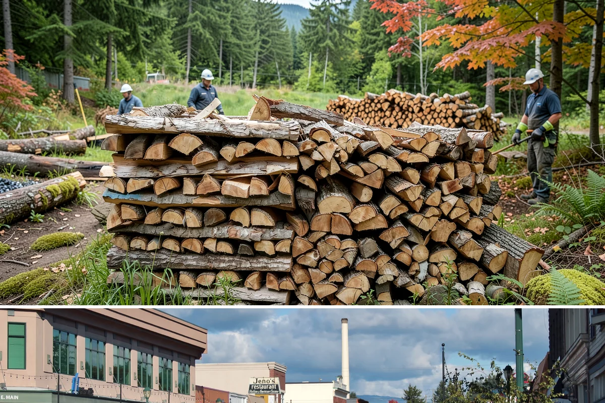 Covered Firewood Storage in Monroe, Snohomish County, WA - Put covered storage in place before the fall rains to protect summer-seasoned wood.